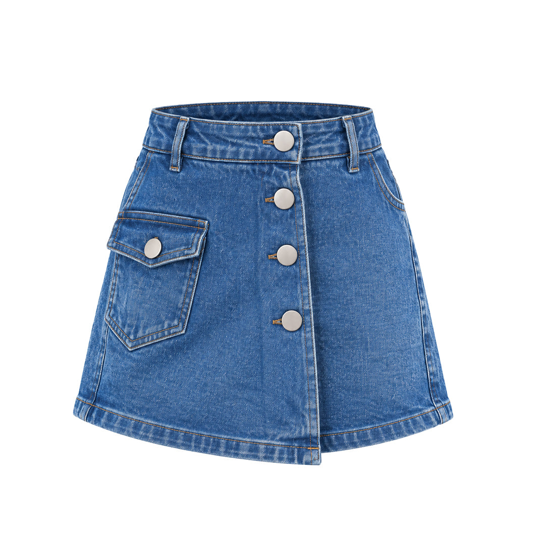 Denim Skorts