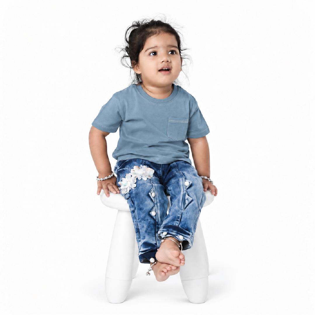 Coastal Cool, Plain grey and denim - Girls