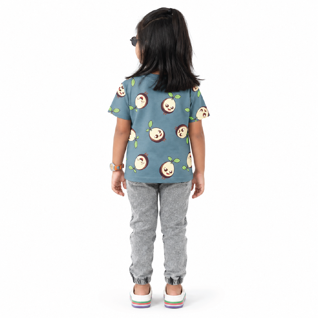 AOP Grey, Plain Mint and Stripes - Girls