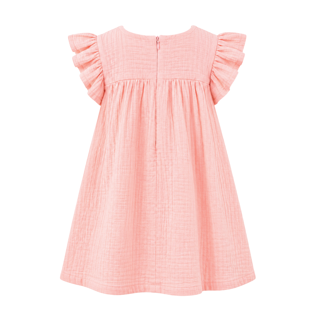 Blush Breeze Frock | Embroidered Muslin Cotton