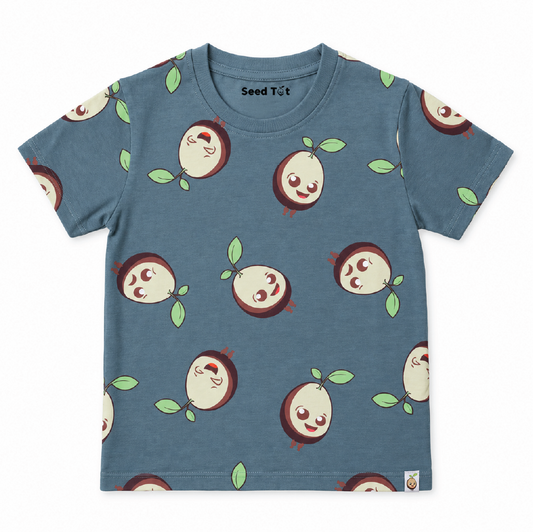AOP Grey, Squirrel Orange and Denim - Girls