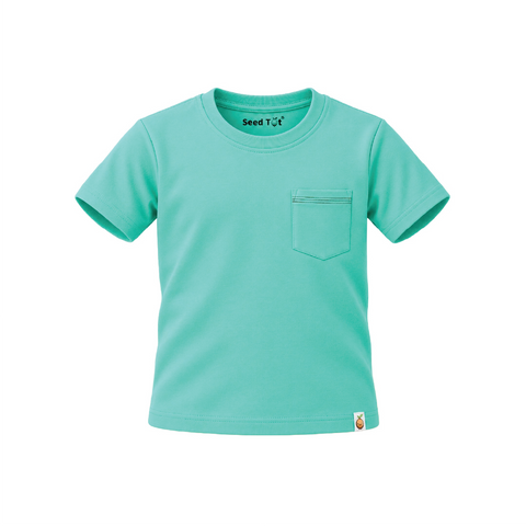 Aqua Pocket Cotton Boys' T-Shirt