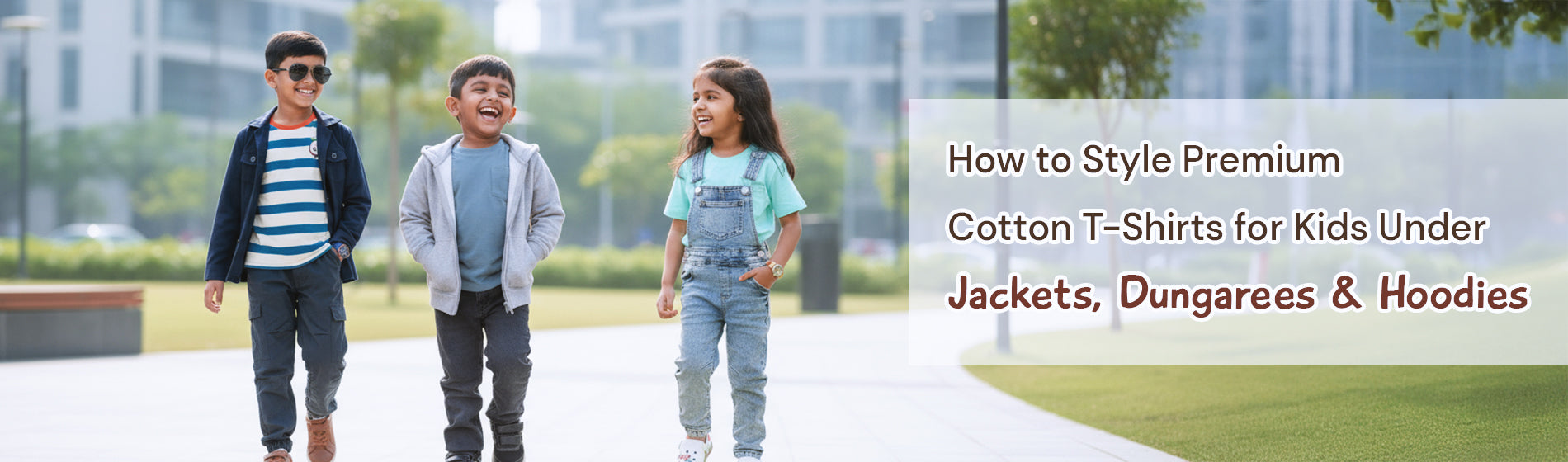 How to Style Premium Cotton T-Shirts for Kids Under Jackets, Dungarees & Hoodies