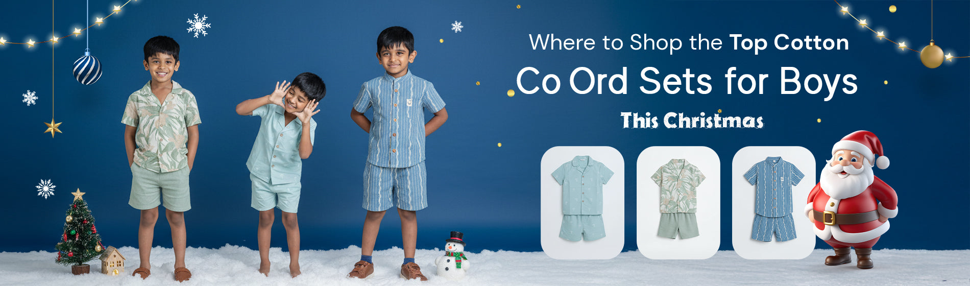 Where to Shop the Top Cotton Co-Ord Sets for Boys This Christmas