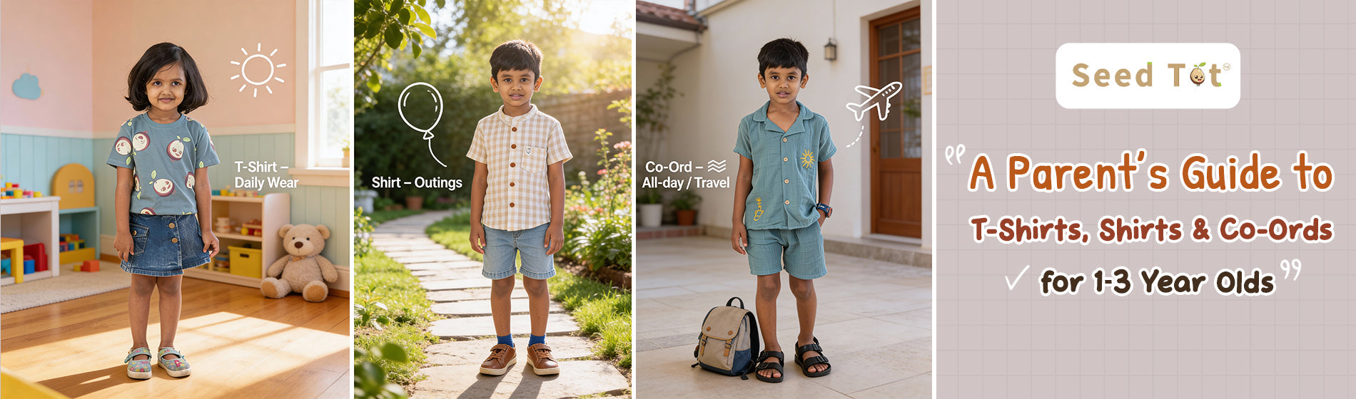 A Parent’s Guide to T-Shirts, Shirts & Co-Ords for 1–3 Year Olds