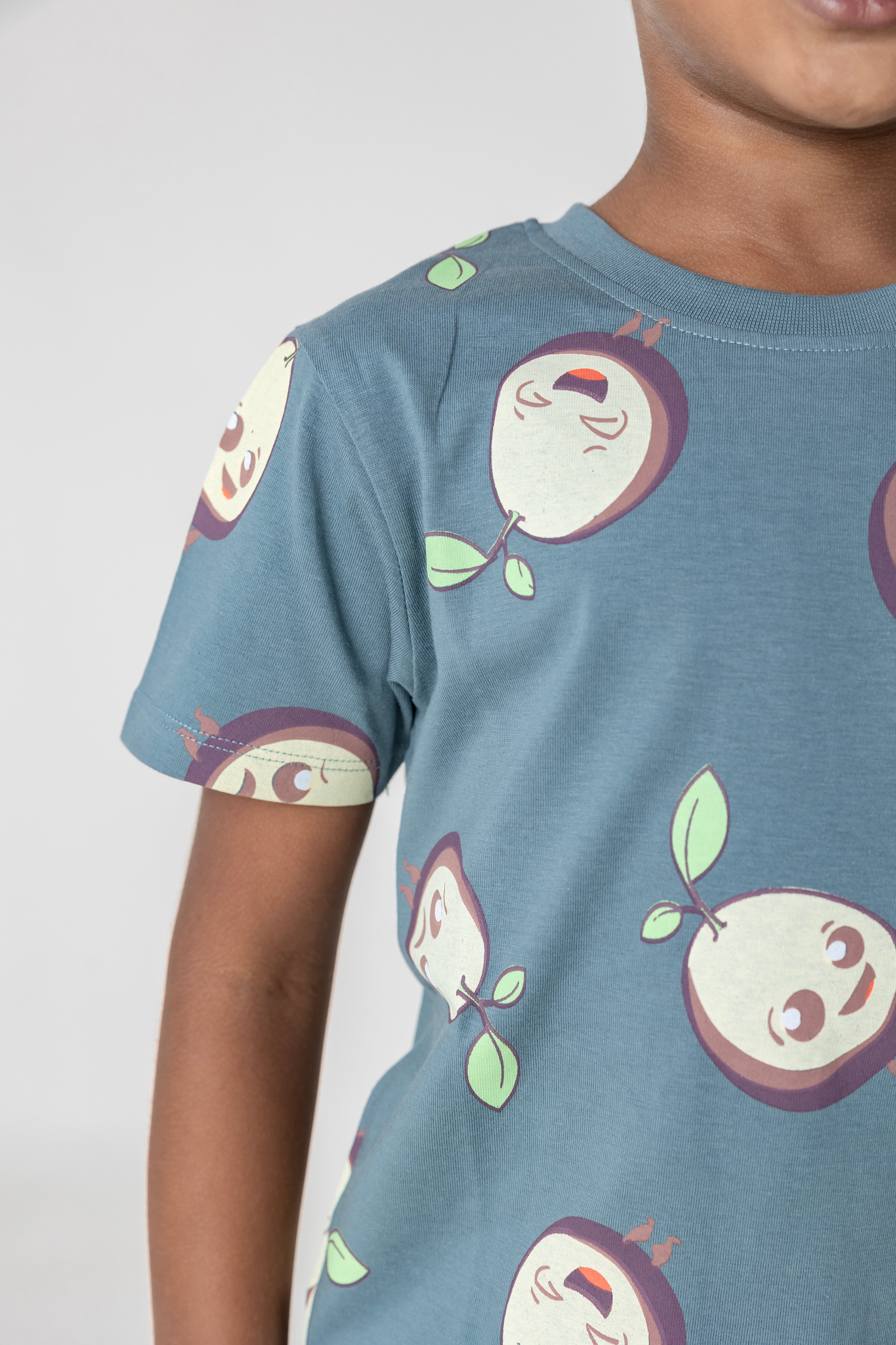 SeedTot - Brand logo t-shirts for kids, grey round neck half sleeve SeedTot logo tee in premium sustainable cotton