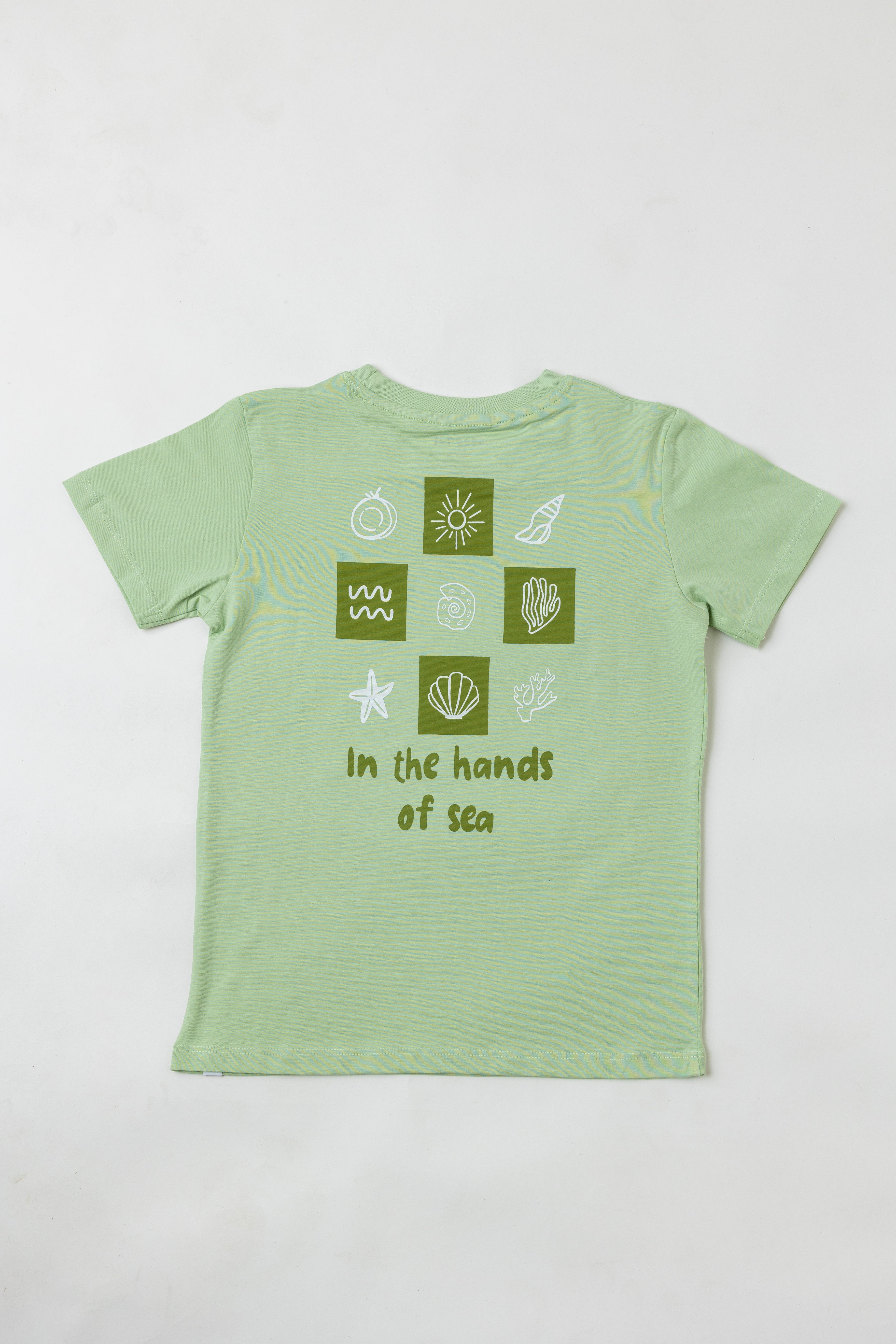 SeedTot - Lite green t-shirts kids, Coastal round neck half sleeve tee in ultra soft premium cotton