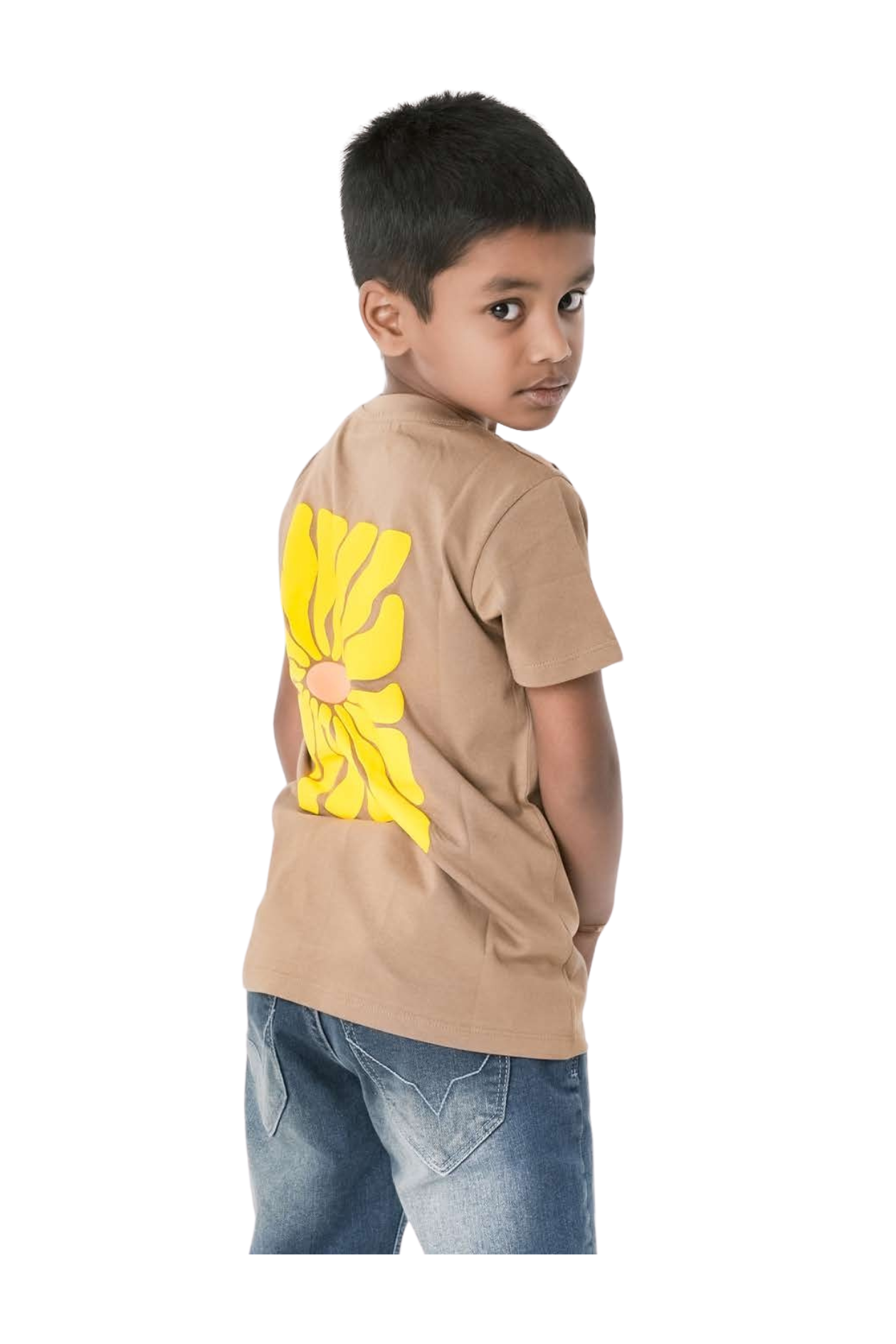 SeedTot - Kids premium cotton t-shirts, Honey colour breathable half sleeve round neck tee