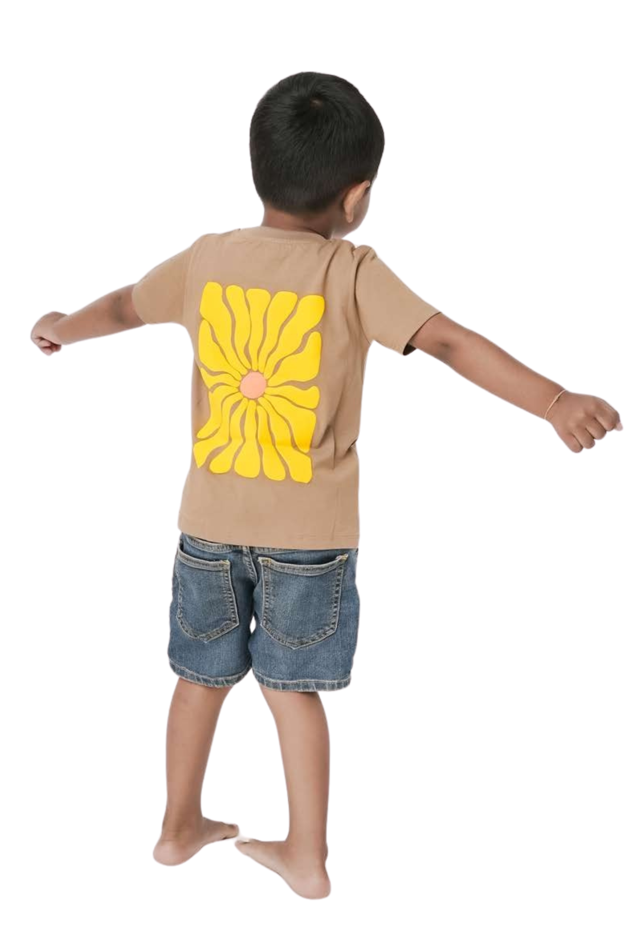 SeedTot - Kids premium cotton t-shirts, Honey colour breathable half sleeve round neck tee