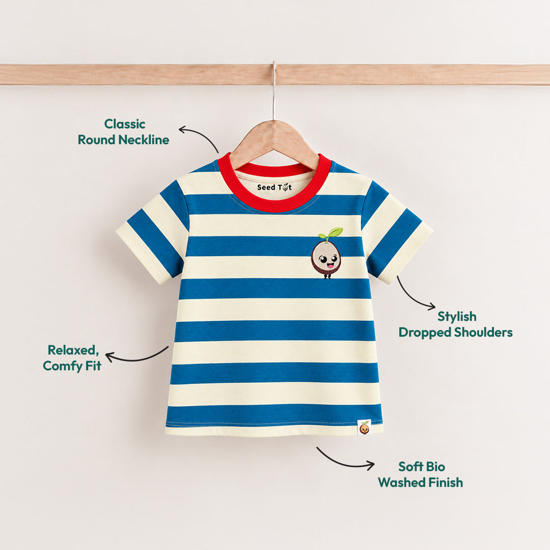 Retro Stripes Cotton Boys' T-Shirt
