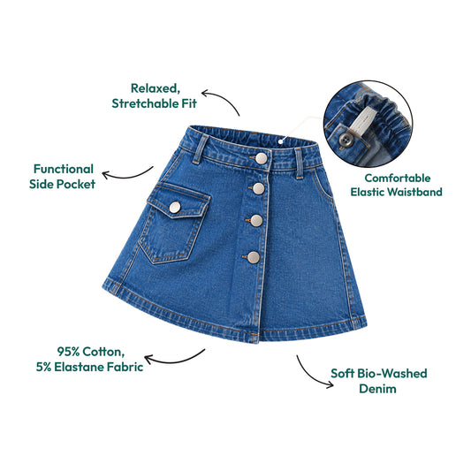 Denim Skorts