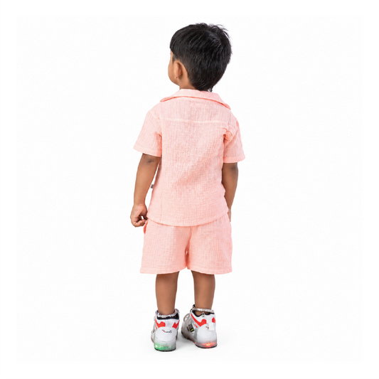 Blush breeze muslin Co-ord set