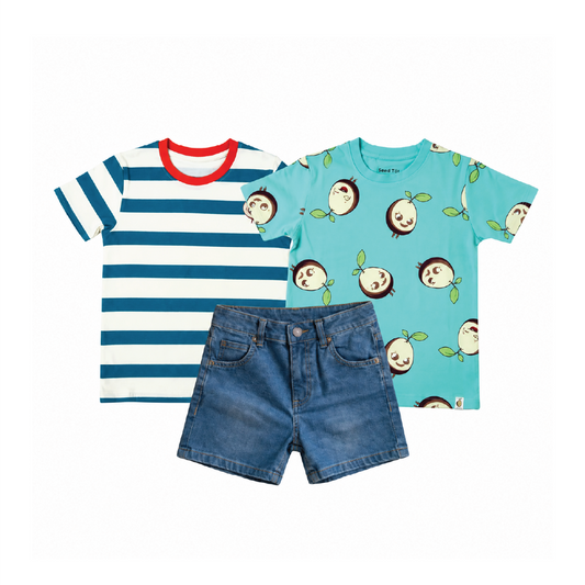 AOP Mint, Stripes and Denim - Boys
