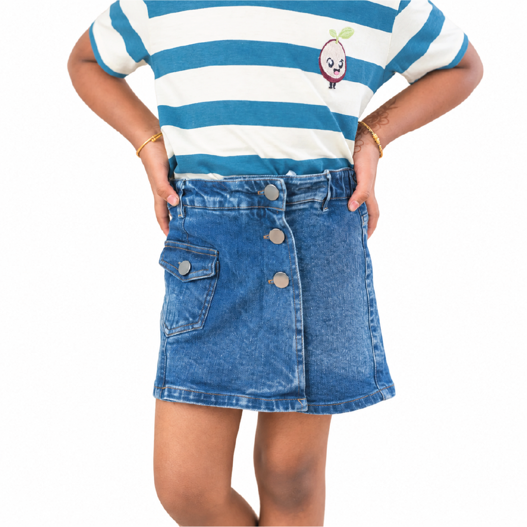 Denim Skorts