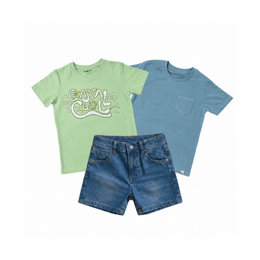 Coastal Cool, Plain grey and denim - Boys