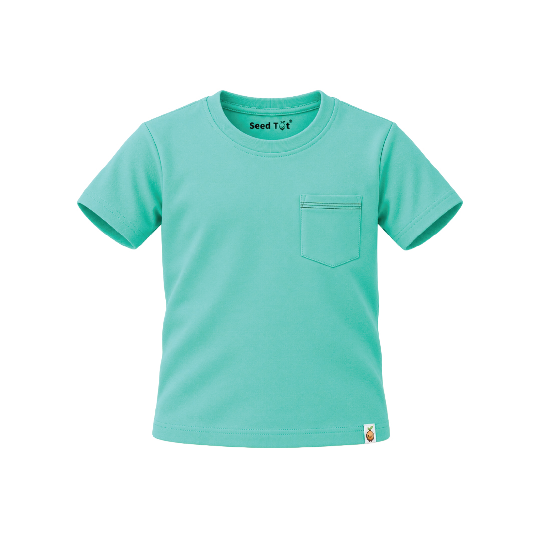 Aqua Pocket Cotton Boys' T-Shirt
