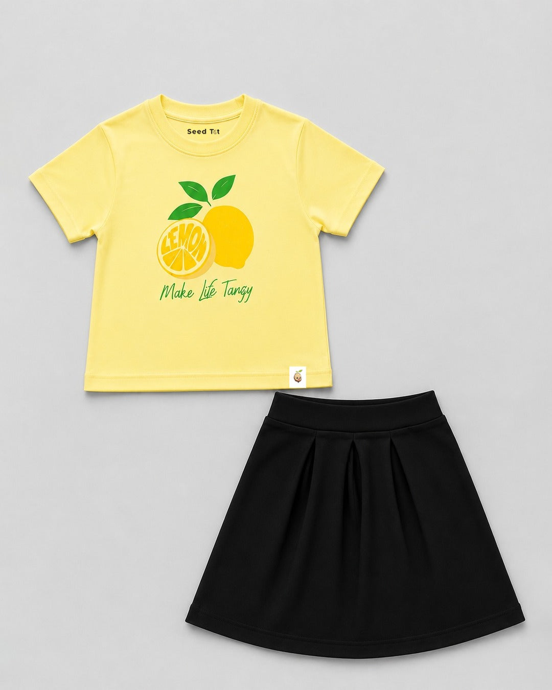 Tangy Lemon Girls Skirt Set