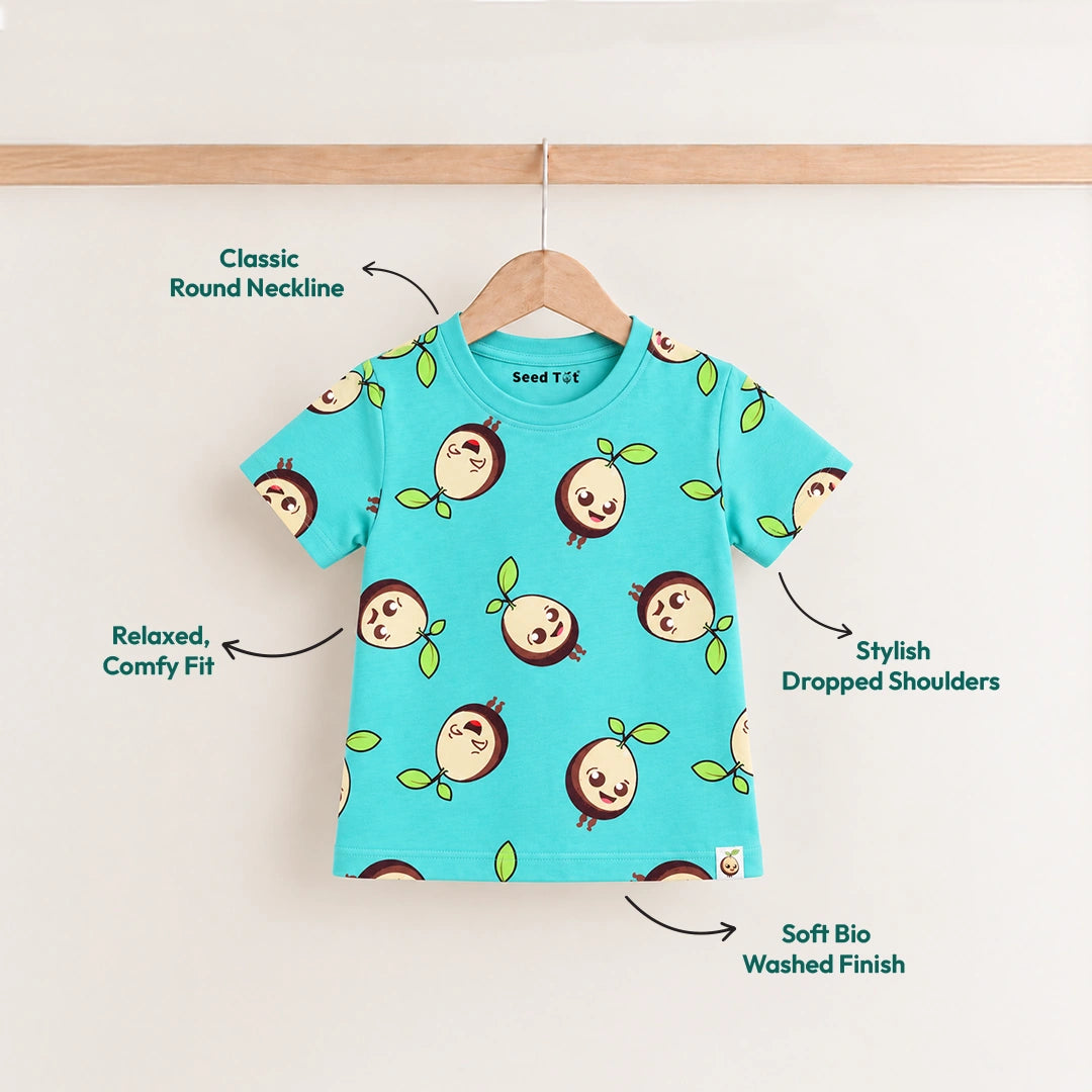 Ocean Doodle Printed Cotton Boys' T-Shirt