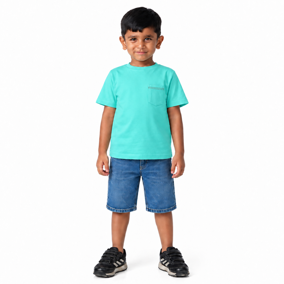 Aqua Pocket Cotton Boys' T-Shirt