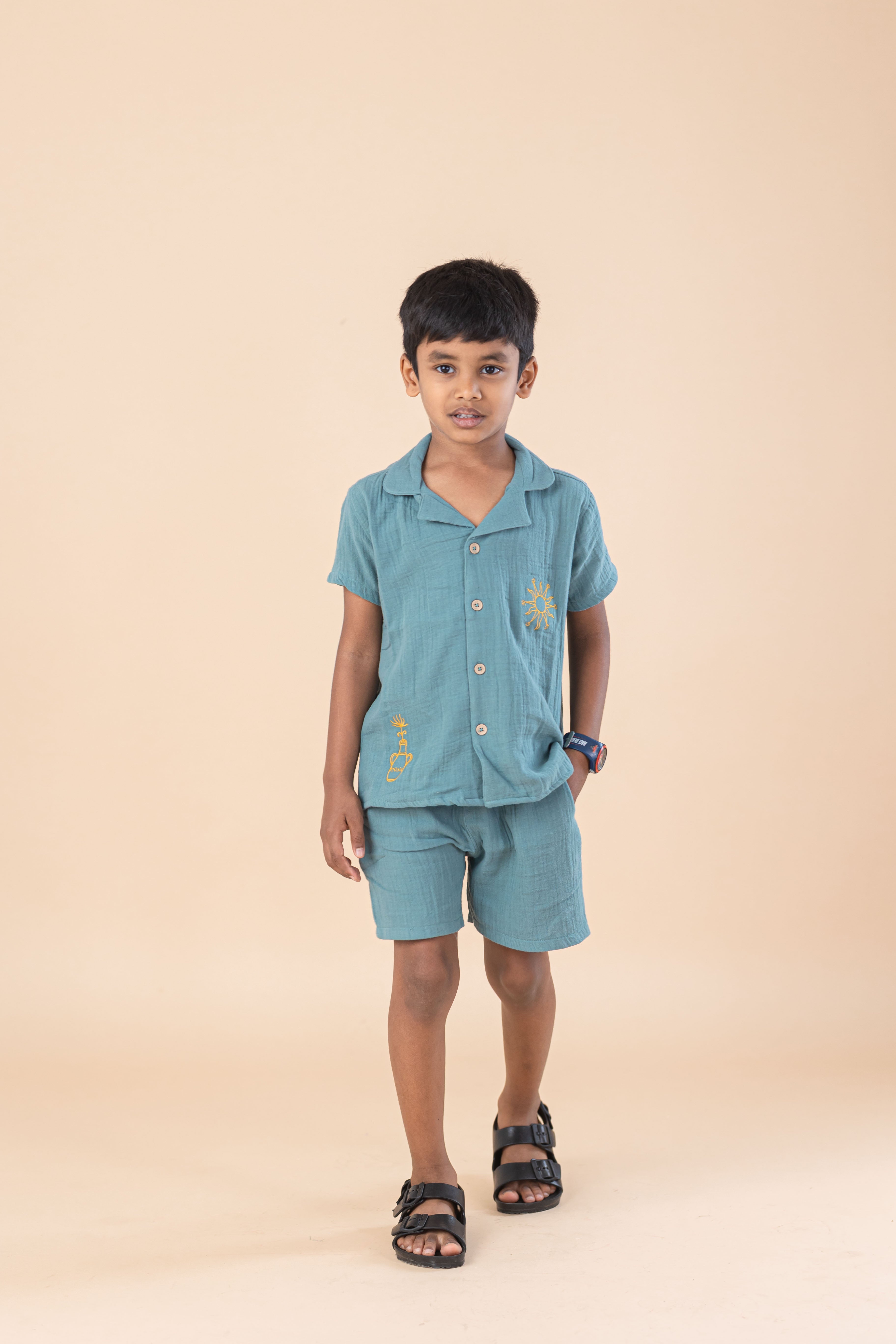 Teal Green Breeze Co-ord Set