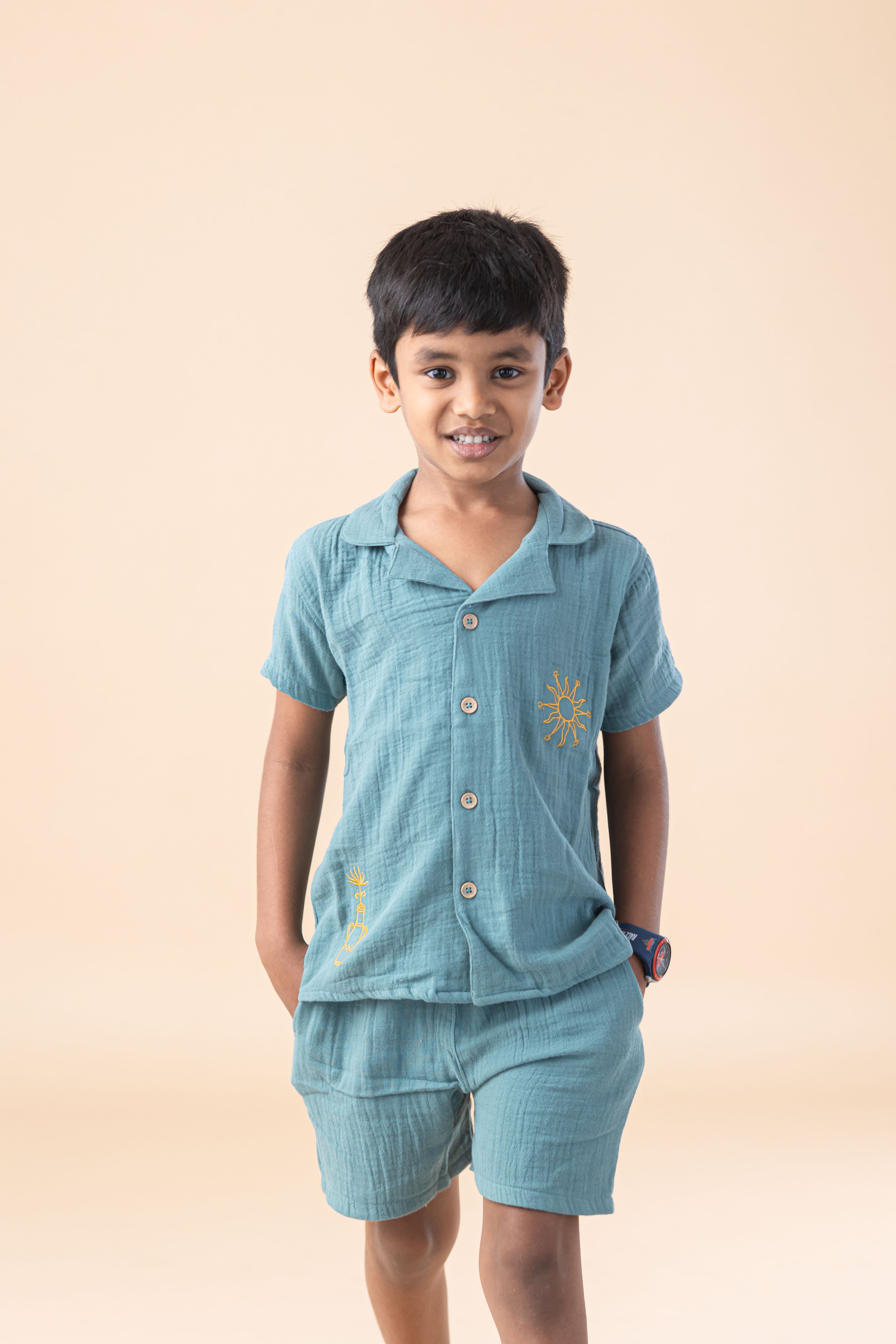 Teal Green Breeze Co-ord Set