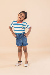 Denim Skorts